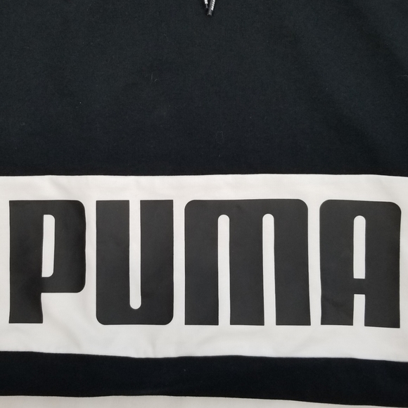 Puma Training Urban Cropped Hoodie Black and White Women's Size Medium - Picture 6 of 15